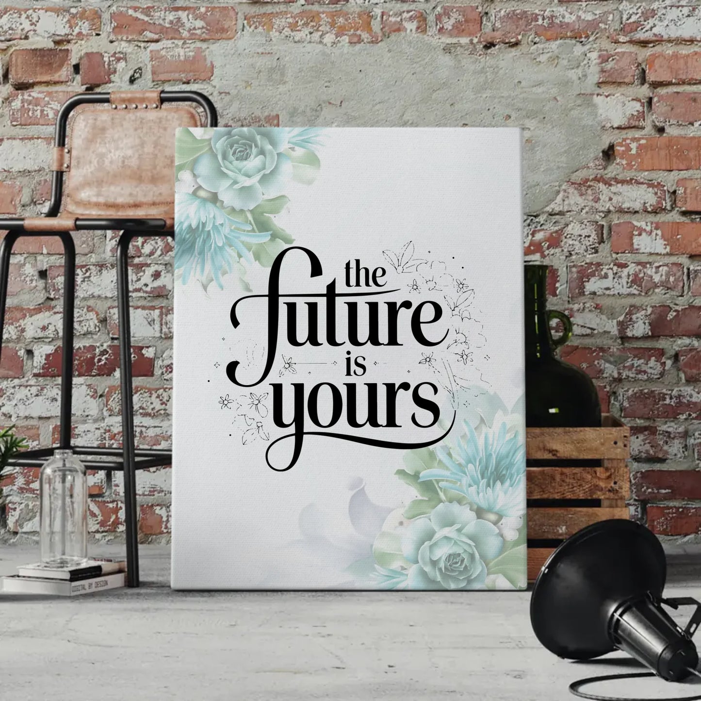 Spruch Leinwand The future is yours personalisierte Geschenke