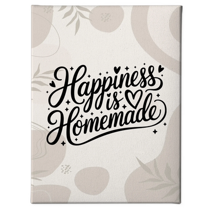 Leinwand Mit Spruch Happiness is homemade Personalisierbar