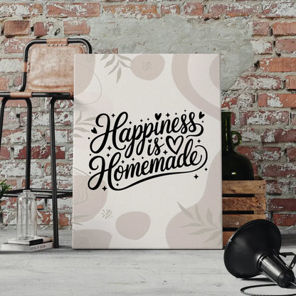 Leinwand Mit Spruch Happiness is homemade Personalisierbar