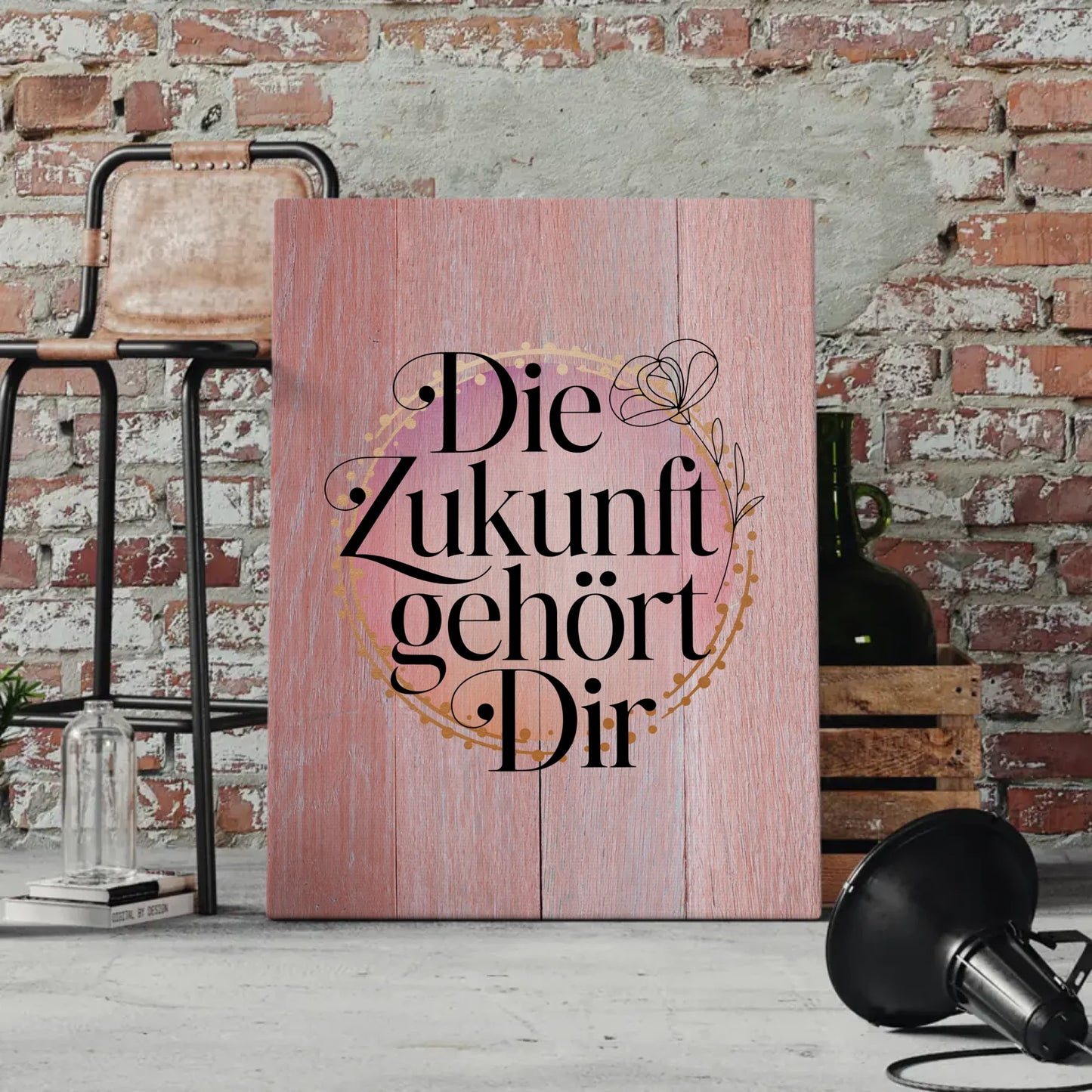 Spruch Leinwand Die Zukunft gehört dir personalisierte Geschenke