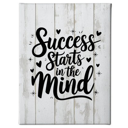 Leinwand Mit Spruch Success starts in the mind Geschenkidee