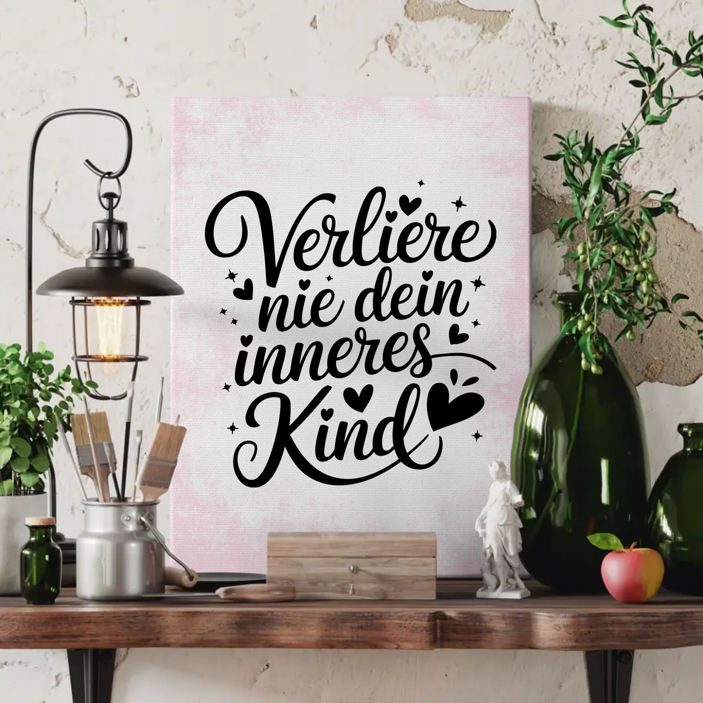 Spruch Leinwand Verliere nie dein inneres Kind personalisiert