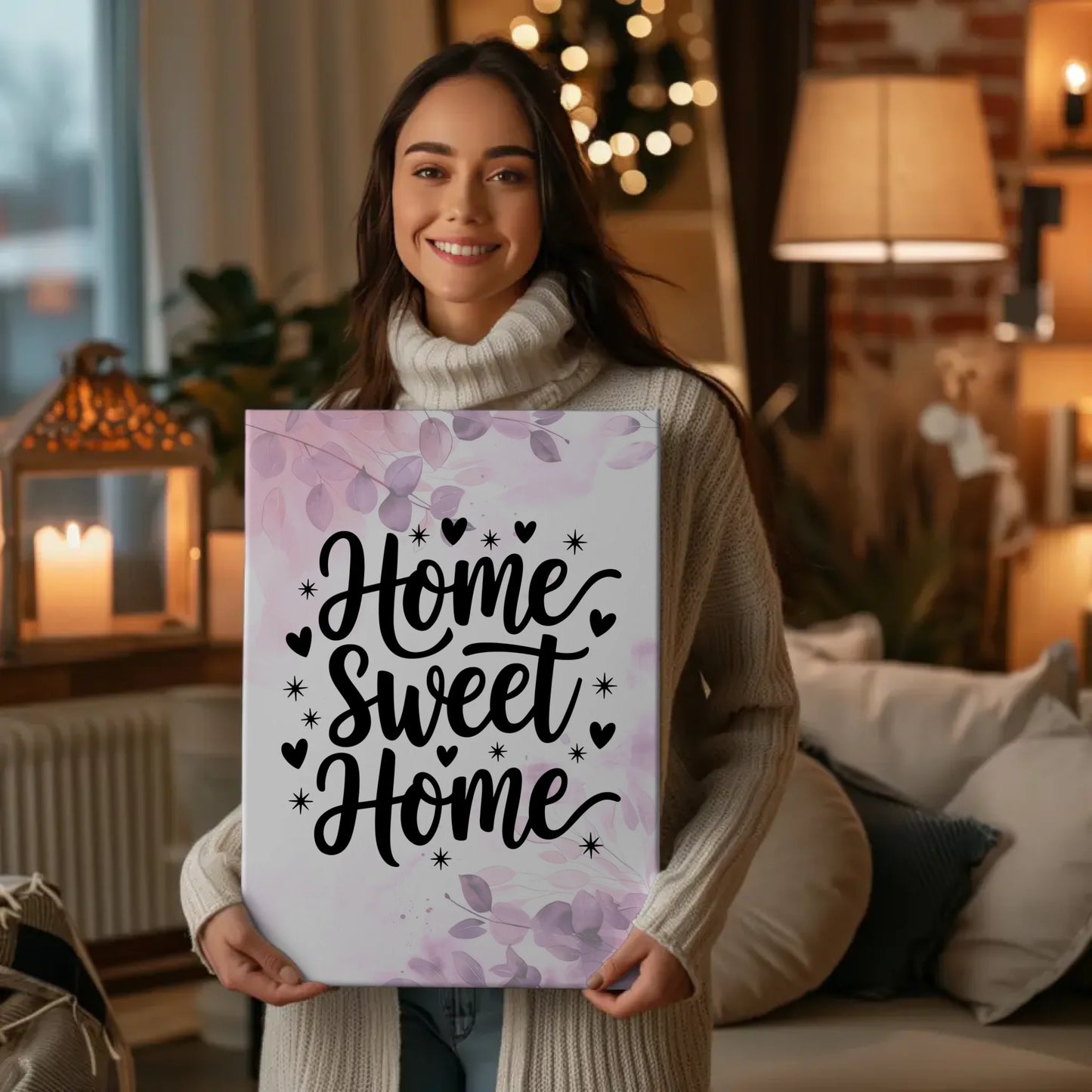 Leinwand Mit Spruch Home sweet home für persönliches Wohnen