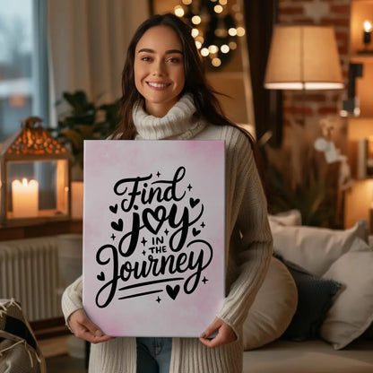 Leinwand Mit Spruch Find joy in the journey Personalisiert