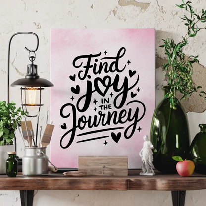 Leinwand Mit Spruch Find joy in the journey Personalisiert