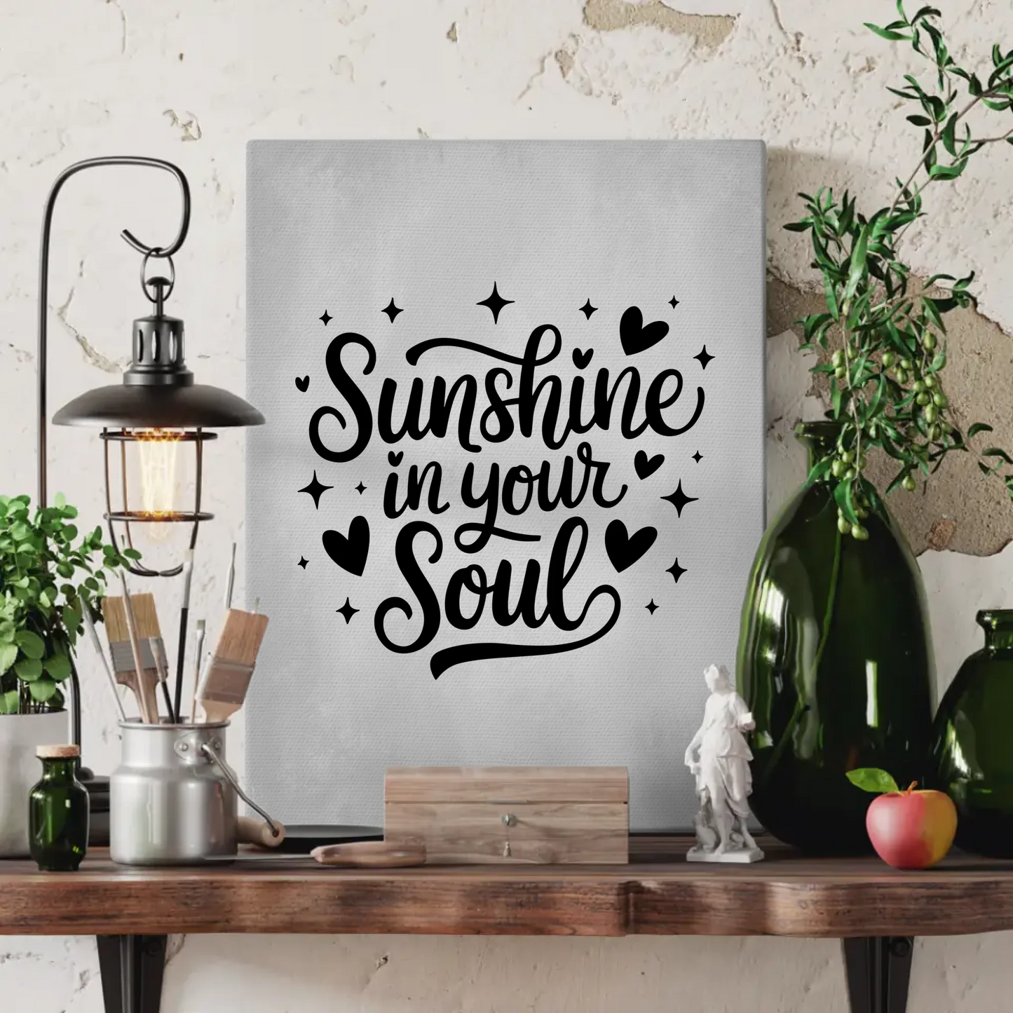 Personalisierte Spruch Leinwand Sunshine in your soul