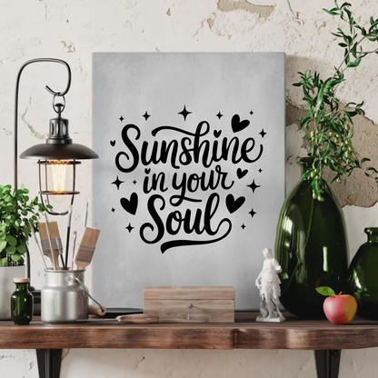 Personalisierte Spruch Leinwand Sunshine in your soul