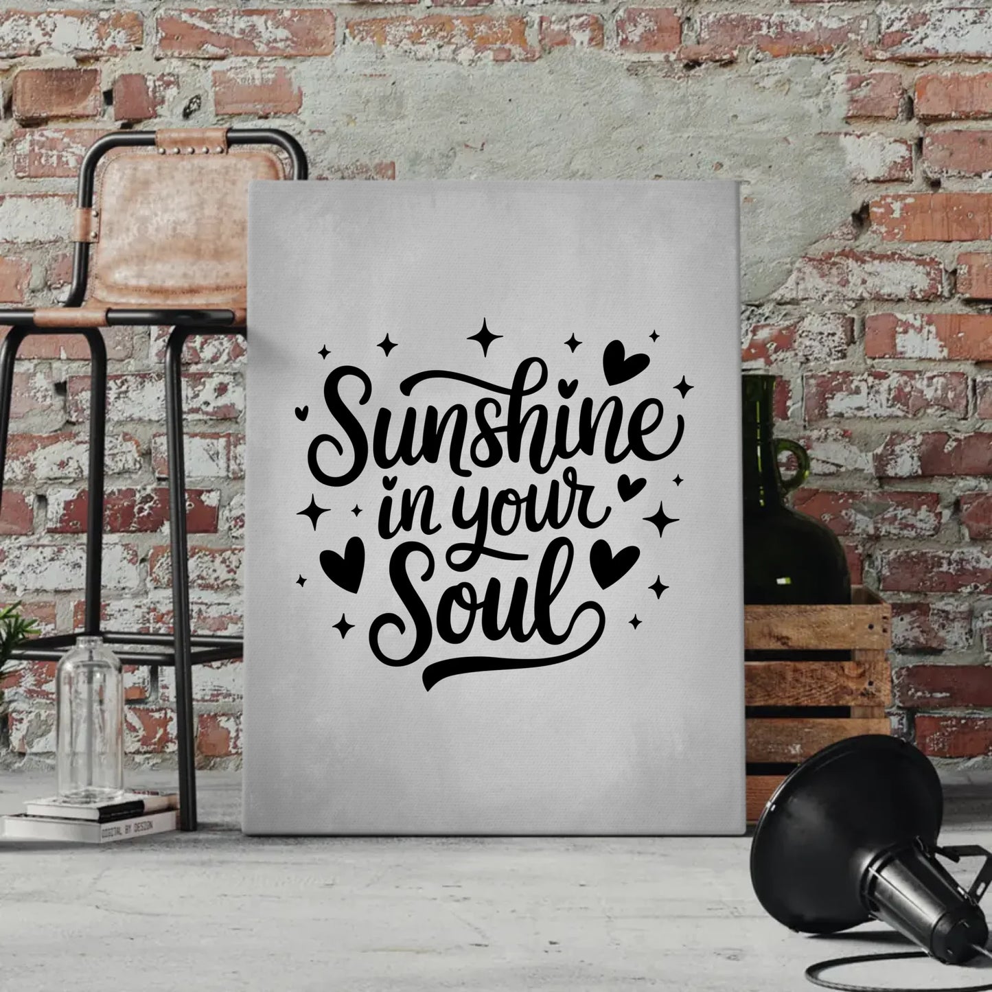 Personalisierte Spruch Leinwand Sunshine in your soul