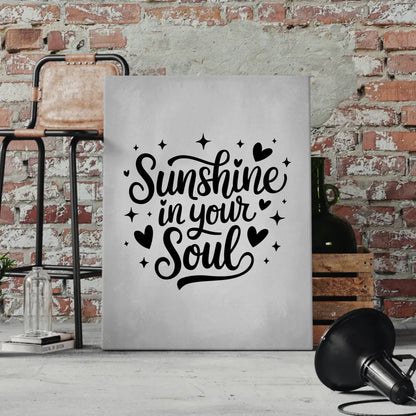 Personalisierte Spruch Leinwand Sunshine in your soul