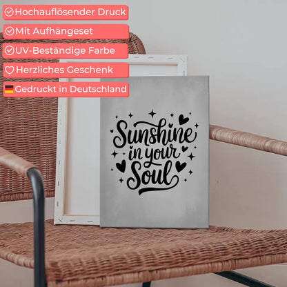 Personalisierte Spruch Leinwand Sunshine in your soul