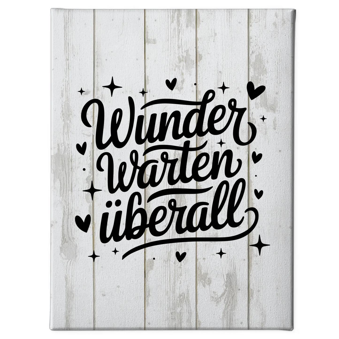 Personalisierte Sprüche Leinwand Wunder warten überall Geschenk