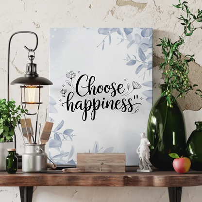 Leinwand Spruch Choose happiness für deine Wandgestaltung