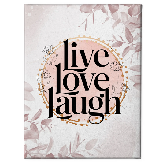 Personalisierte Spruch Leinwand Live Love Laugh Geschenkidee
