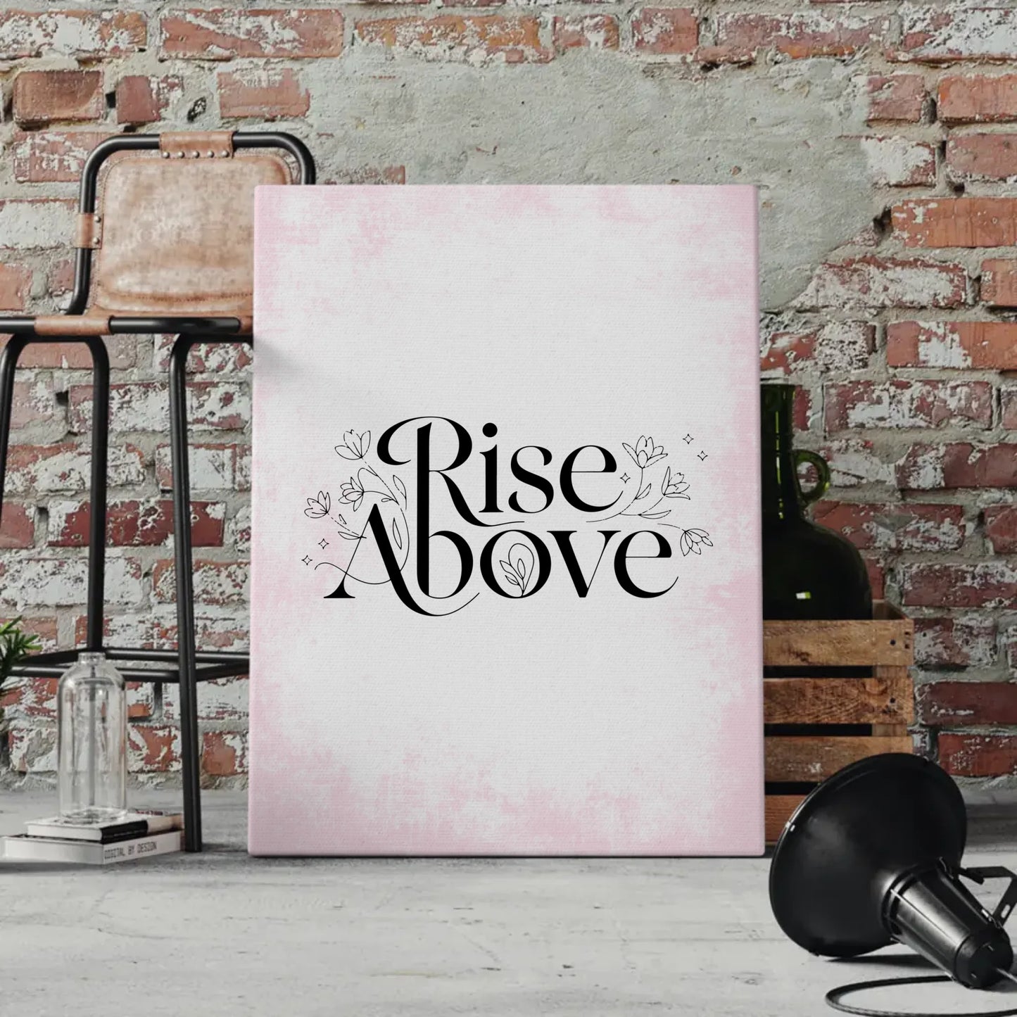 Leinwand Spruch Rise above Persönliches Geschenk Gestalten