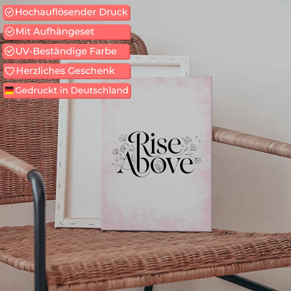 Leinwand Spruch Rise above Persönliches Geschenk Gestalten