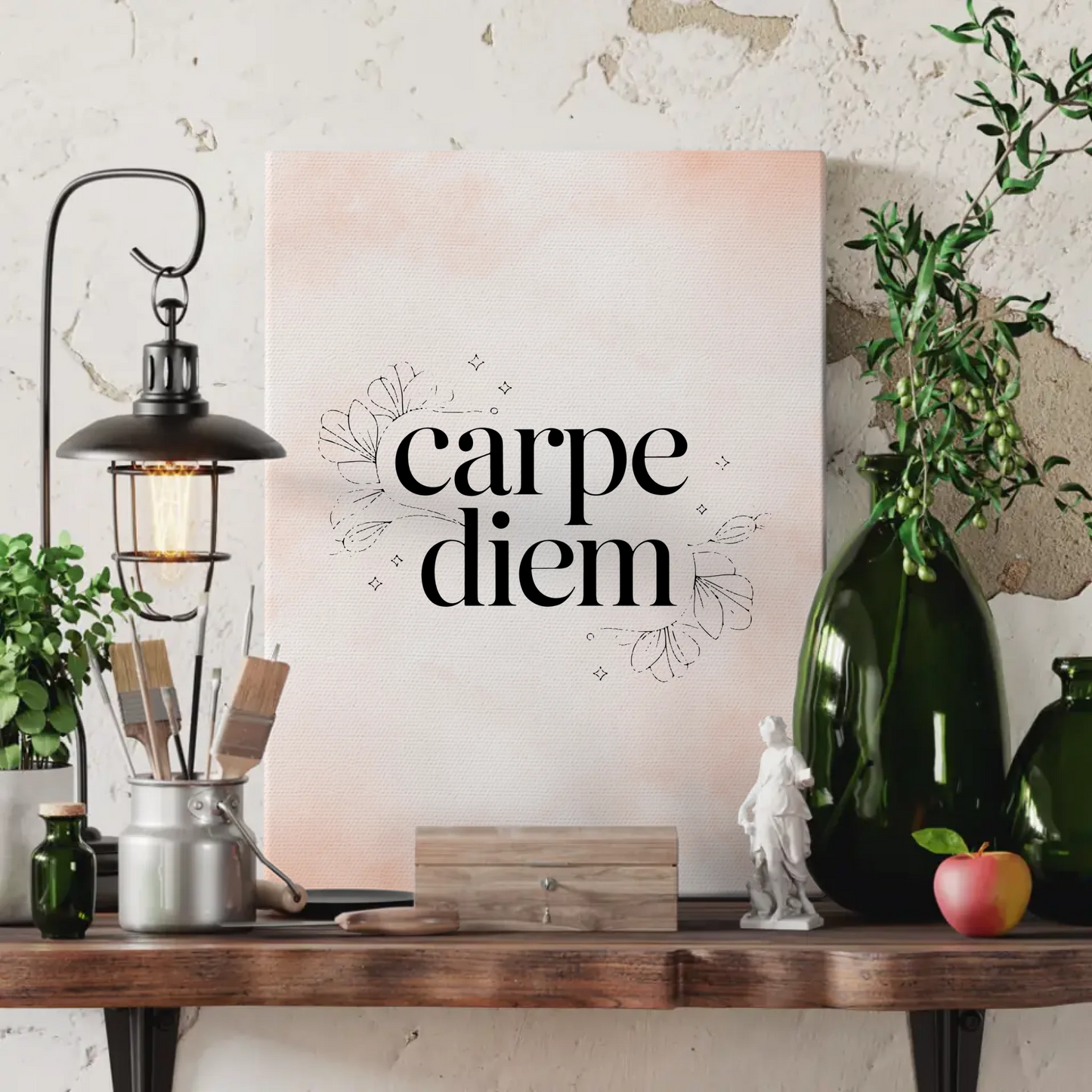 Leinwand Mit Spruch Carpe Diem für persönliche Geschenke