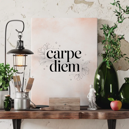 Leinwand Mit Spruch Carpe Diem für persönliche Geschenke