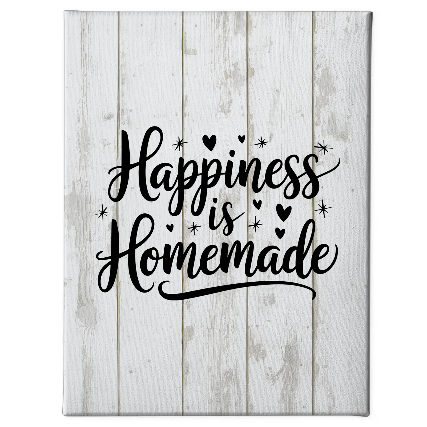 Spruch Leinwand Happiness is homemade personalisierte Geschenke