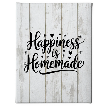 Spruch Leinwand Happiness is homemade personalisierte Geschenke