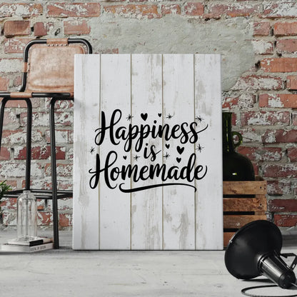 Spruch Leinwand Happiness is homemade personalisierte Geschenke