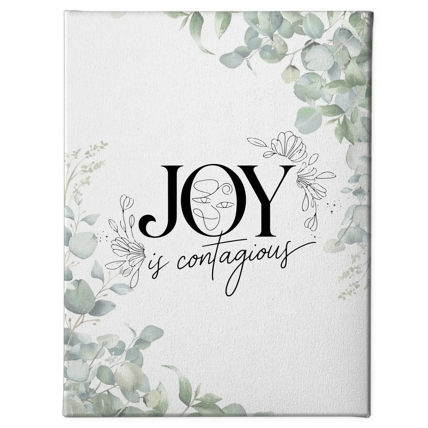 Leinwand Spruch Joy is contagious personalisierte Geschenke