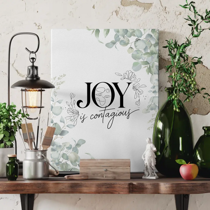 Leinwand Spruch Joy is contagious personalisierte Geschenke