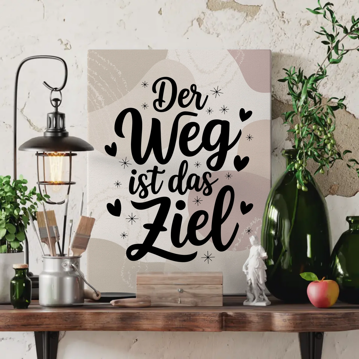 Sprüche Leinwand Der Weg ist das Ziel Persönliche Geschenke