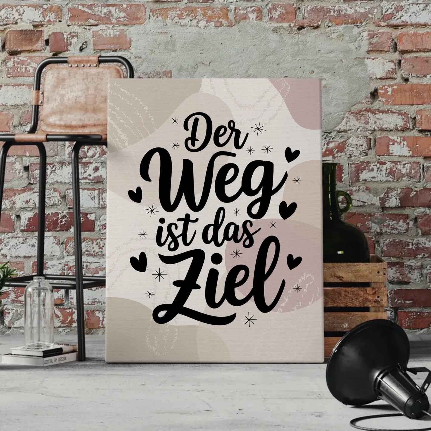 Sprüche Leinwand Der Weg ist das Ziel Persönliche Geschenke