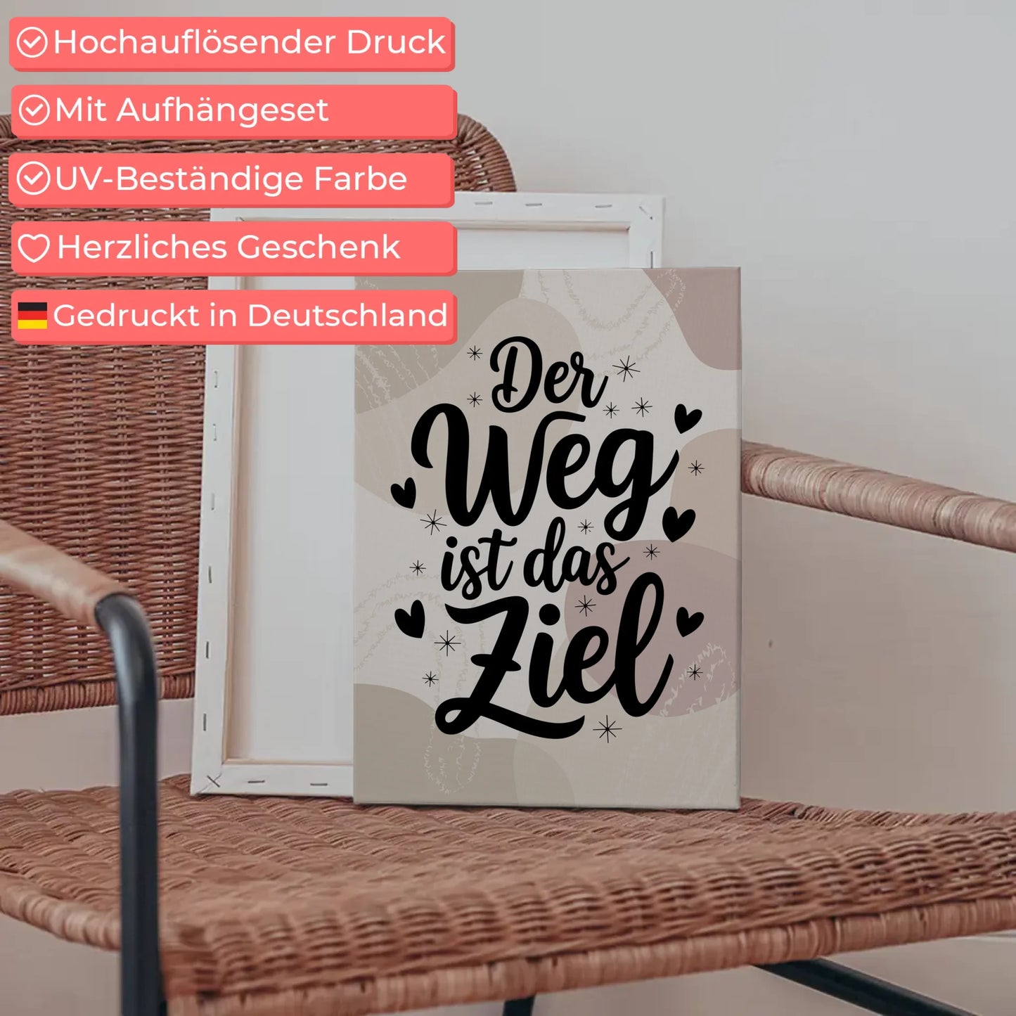 Sprüche Leinwand Der Weg ist das Ziel Persönliche Geschenke