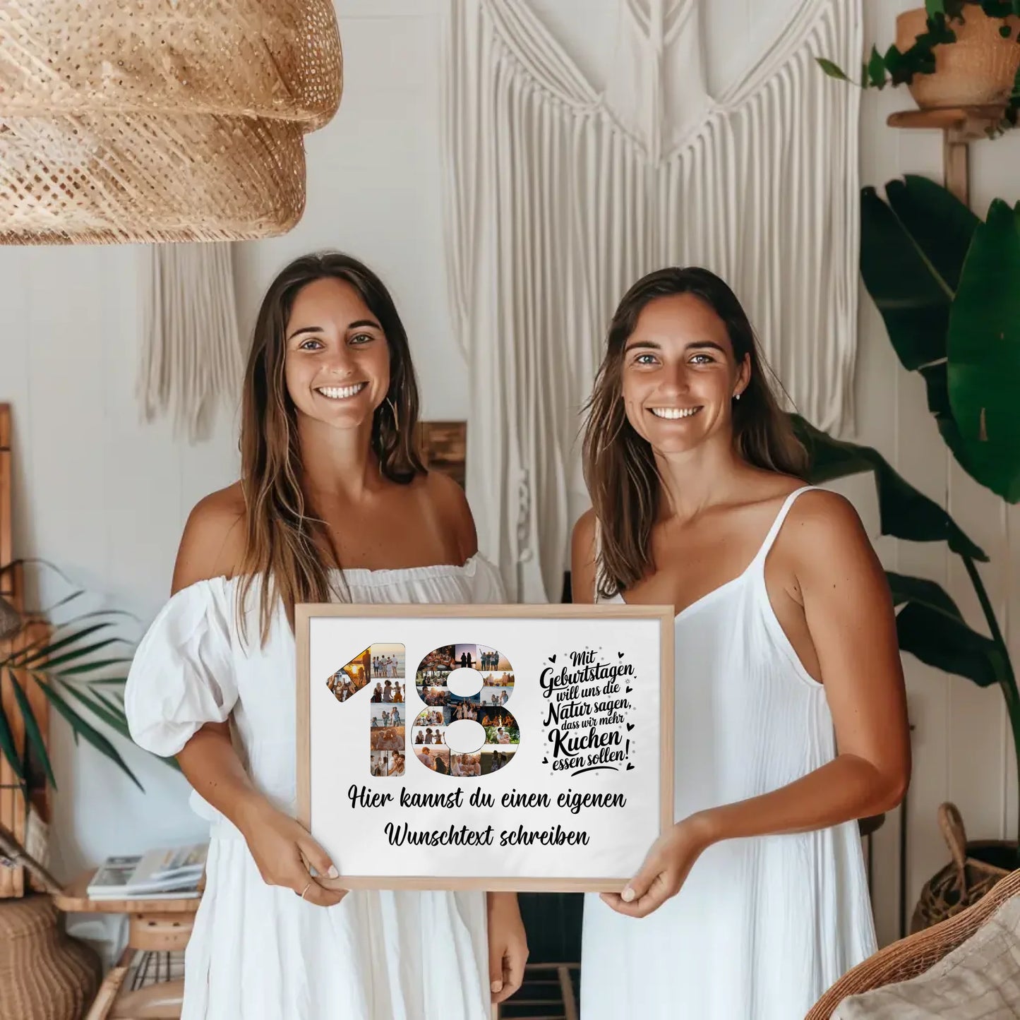 Personalisiertes Poster Wunschtext 18 Geburtstag Mehr Kuchen