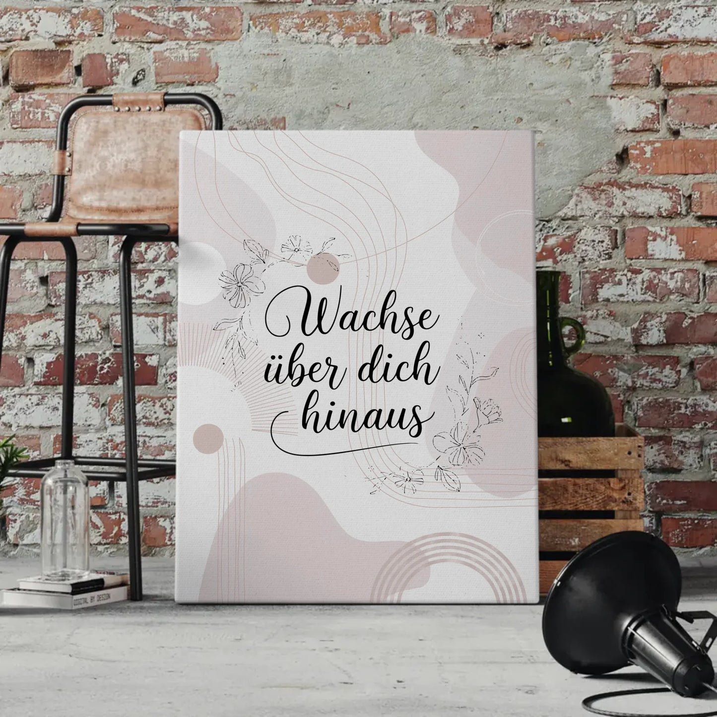 Leinwand Mit Spruch Wachse über dich hinaus Geschenkidee