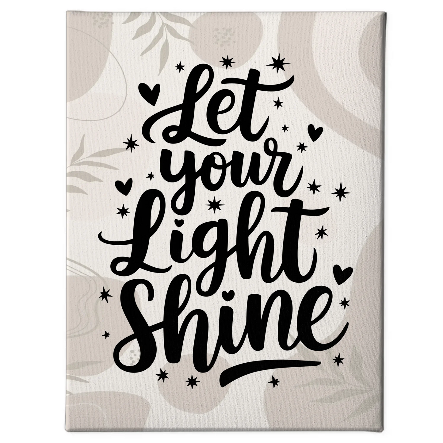 Leinwand Spruch Let your light shine für persönliche Geschenke