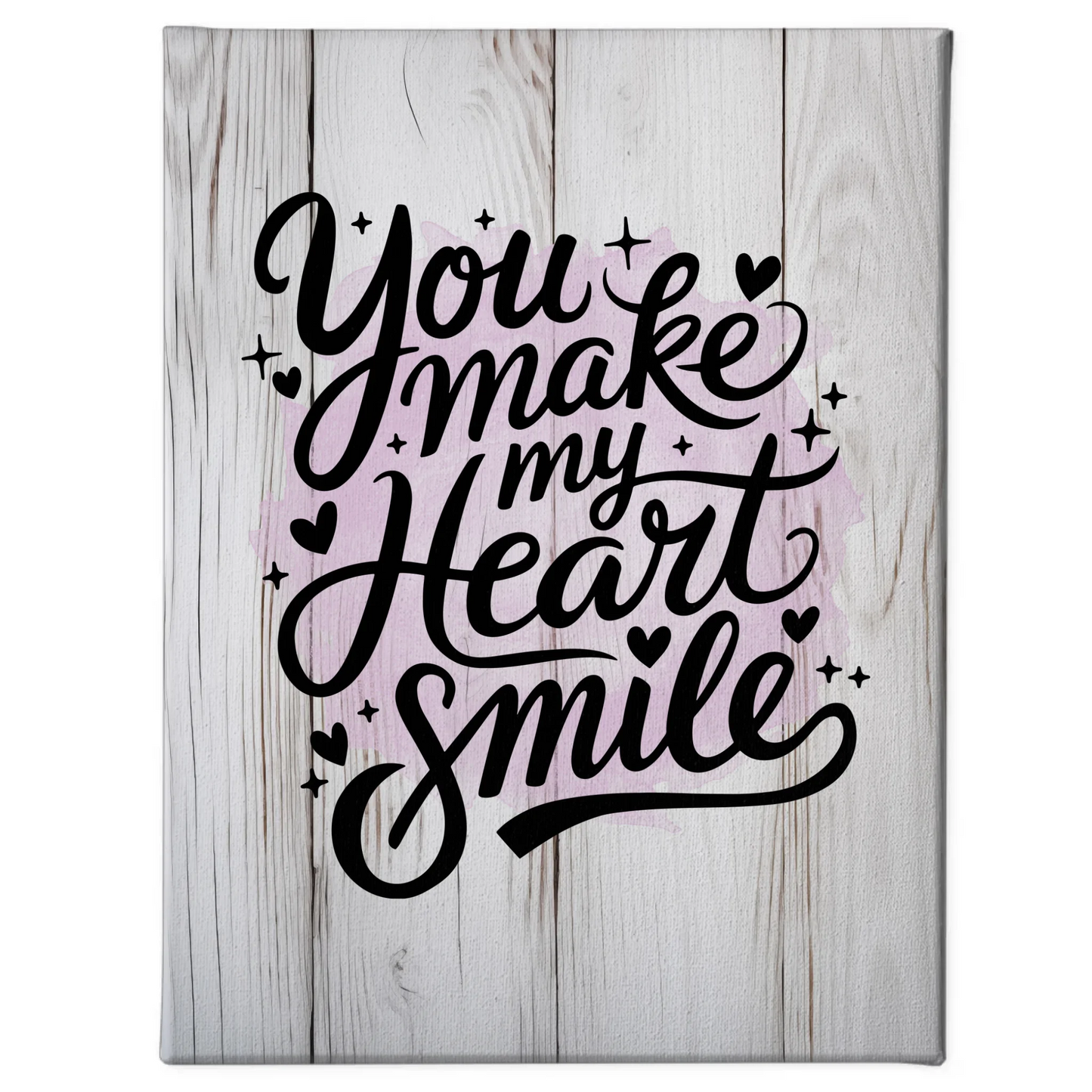 Leinwand Mit Spruch You make my heart smile personalisiert