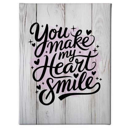 Leinwand Mit Spruch You make my heart smile personalisiert