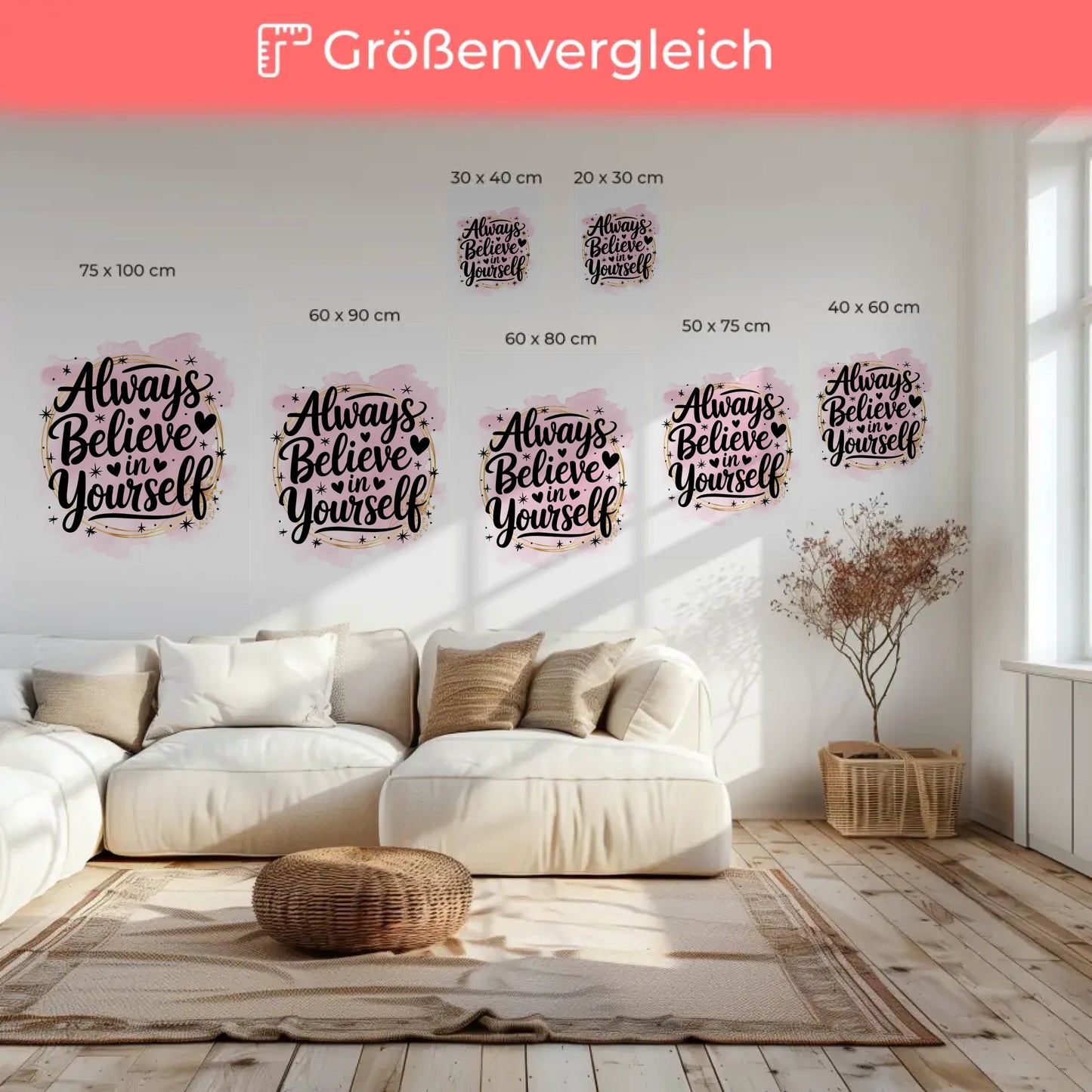 Leinwand Mit Spruch Always believe in yourself Persönliches Geschenk