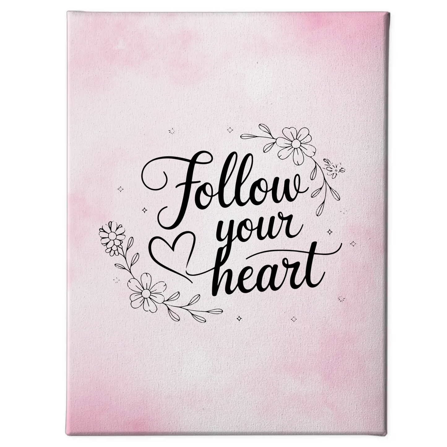 Spruch Leinwand Follow your heart für persönliche Geschenke