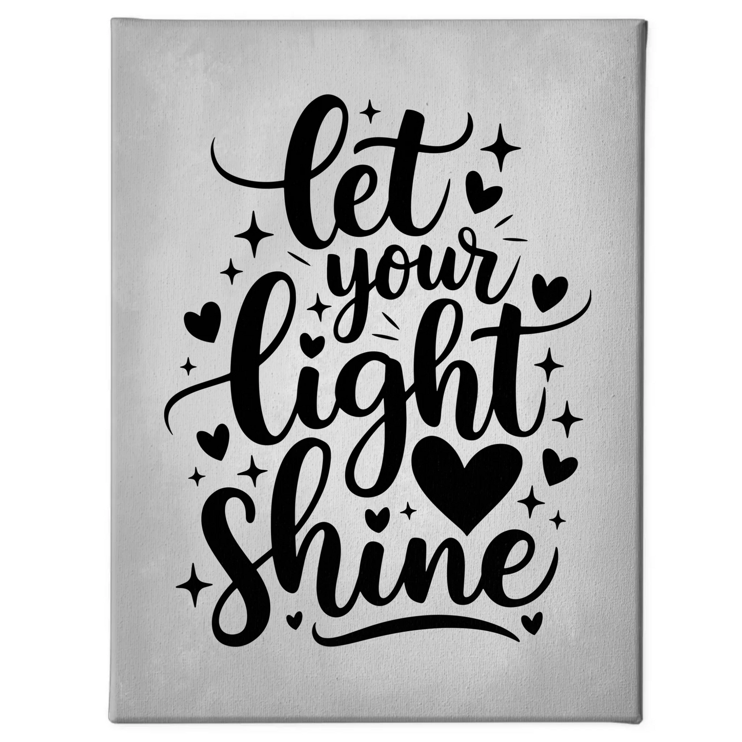 Leinwand mit Spruch Let your light shine personalisiert