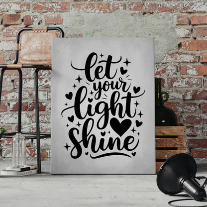 Leinwand mit Spruch Let your light shine personalisiert