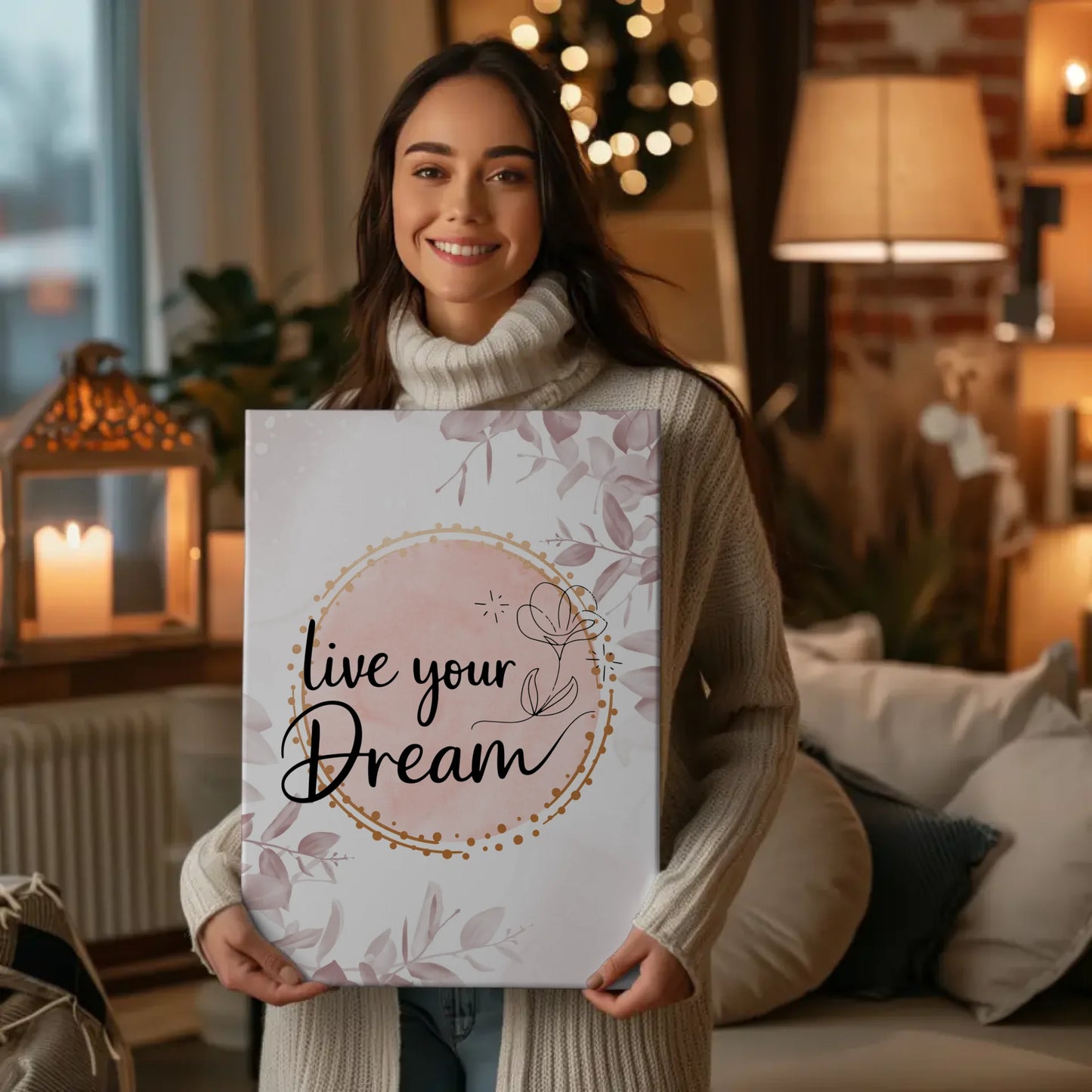 Leinwand Mit Spruch Live your dream für deinen individuellen Style