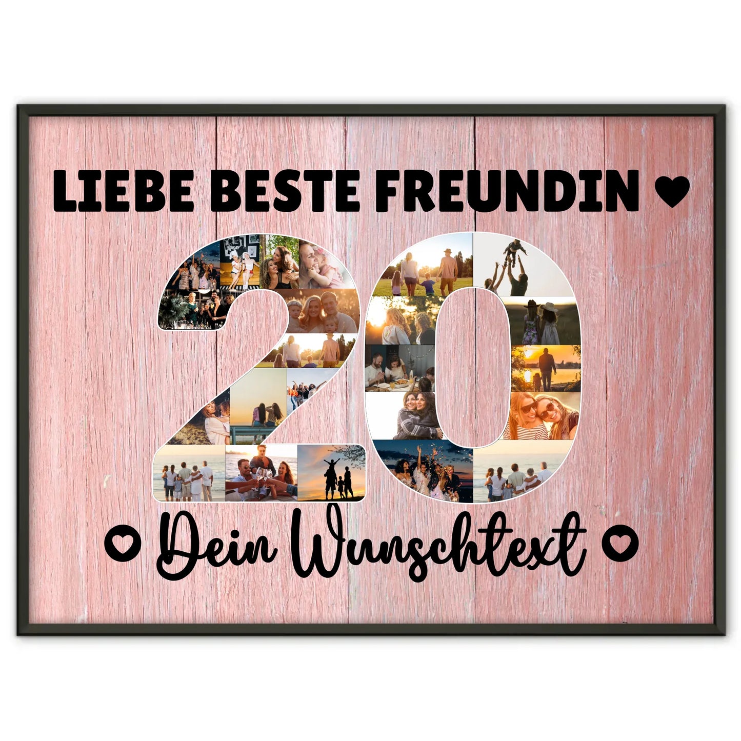 Personalisiertes Poster 20 Geburtstag Wunschtext Beste Freundin