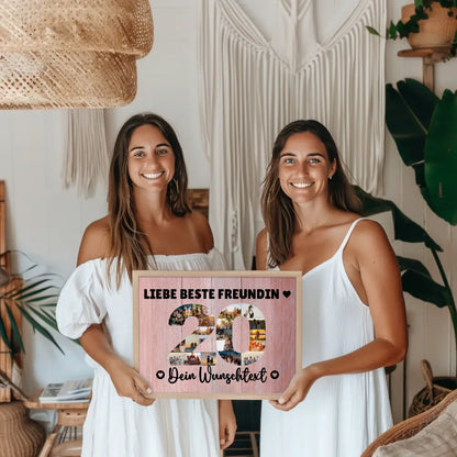 Personalisiertes Poster 20 Geburtstag Wunschtext Beste Freundin