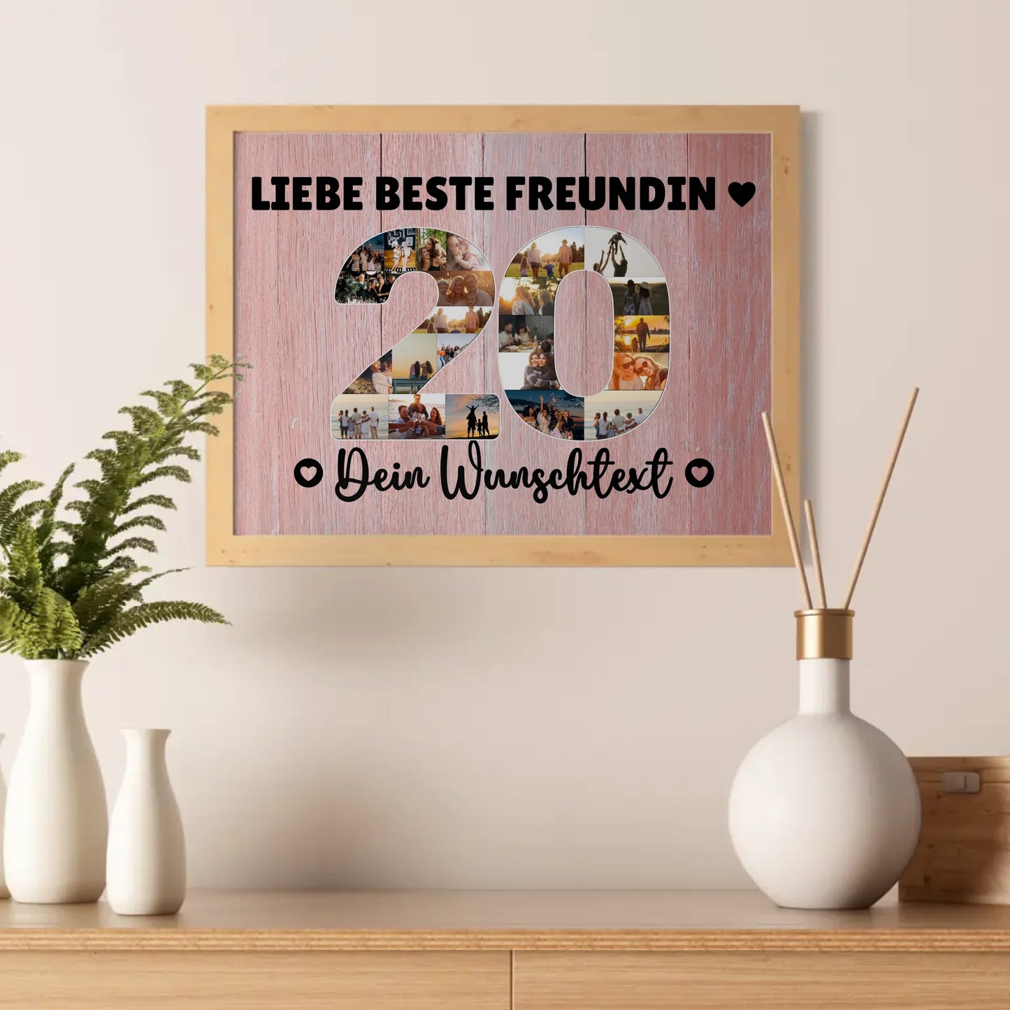 Personalisiertes Poster 20 Geburtstag Wunschtext Beste Freundin