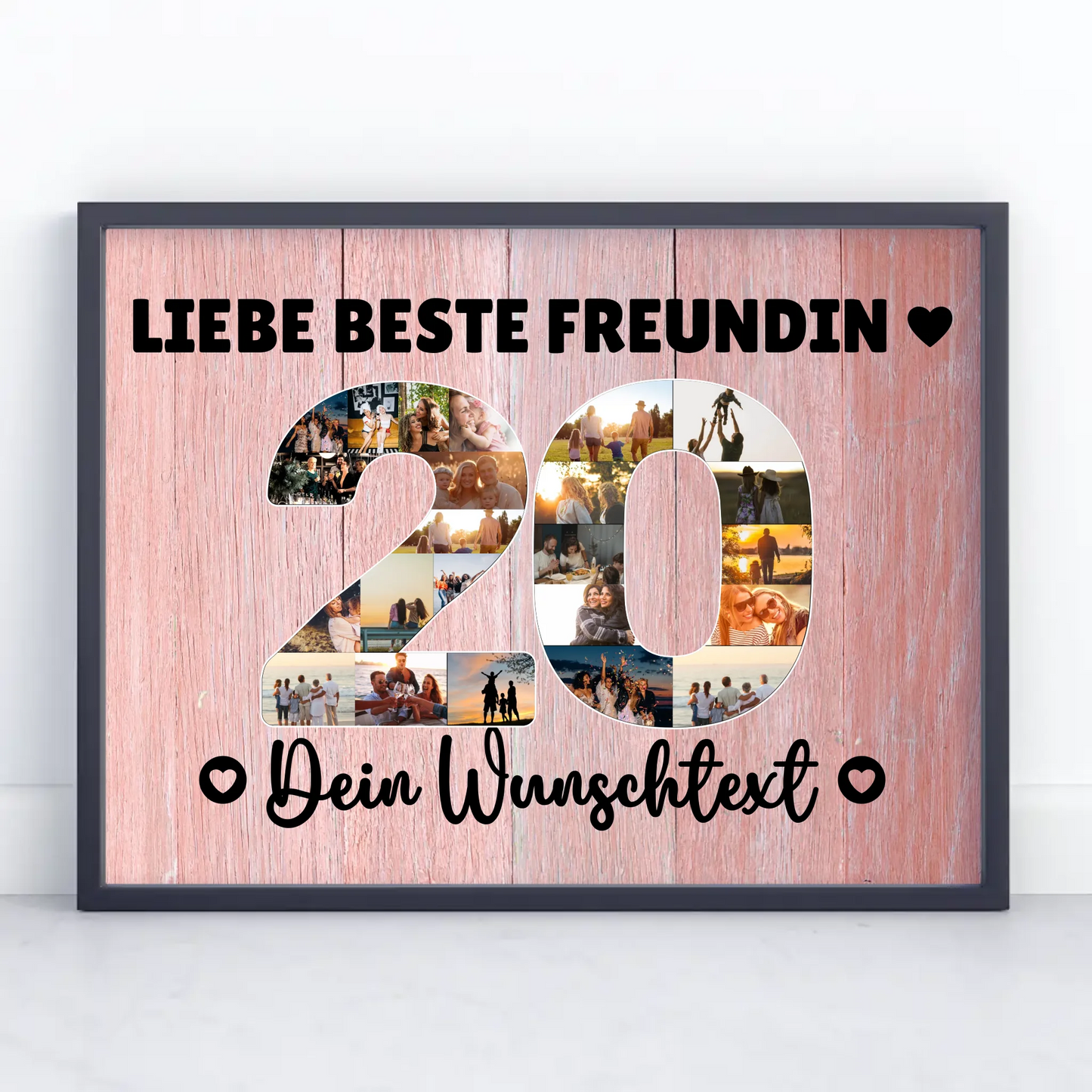 Personalisiertes Poster 20 Geburtstag Wunschtext Beste Freundin