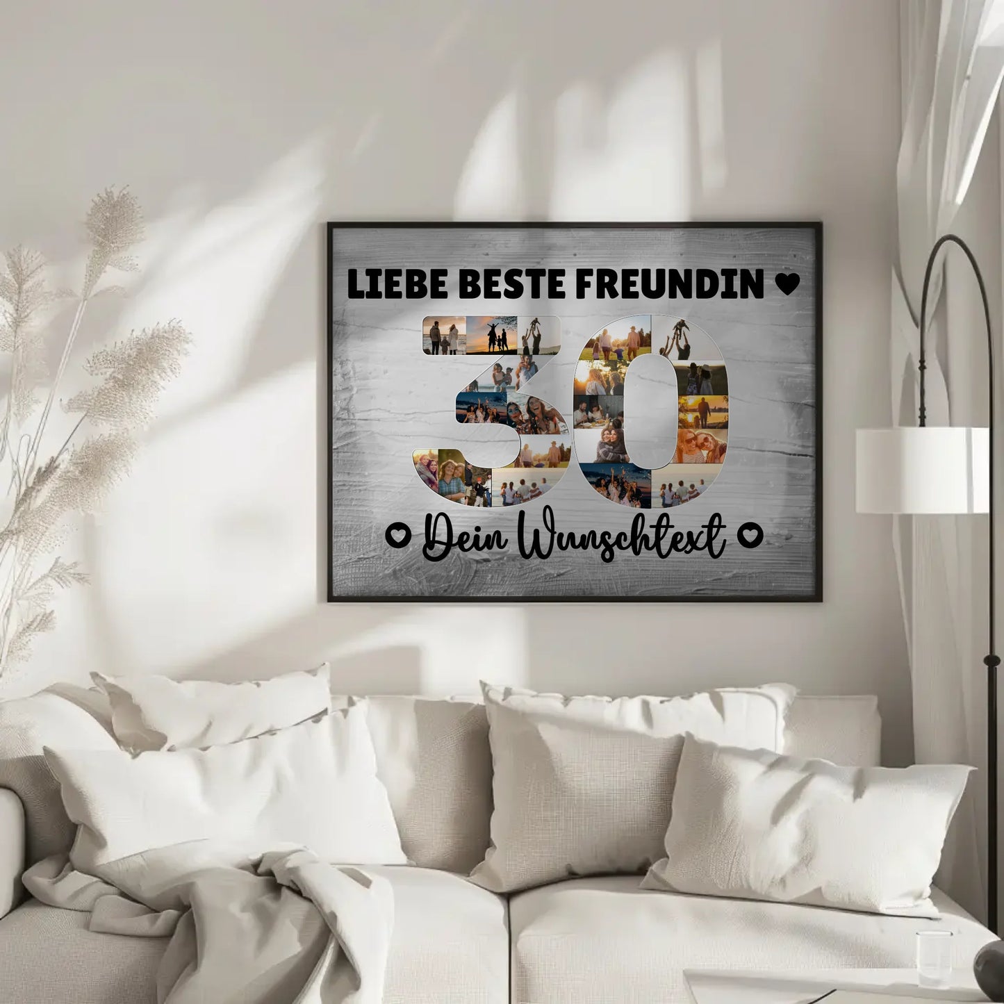Personalisiertes Poster mit Wunschtext zum 30 Geburtstag Freundin