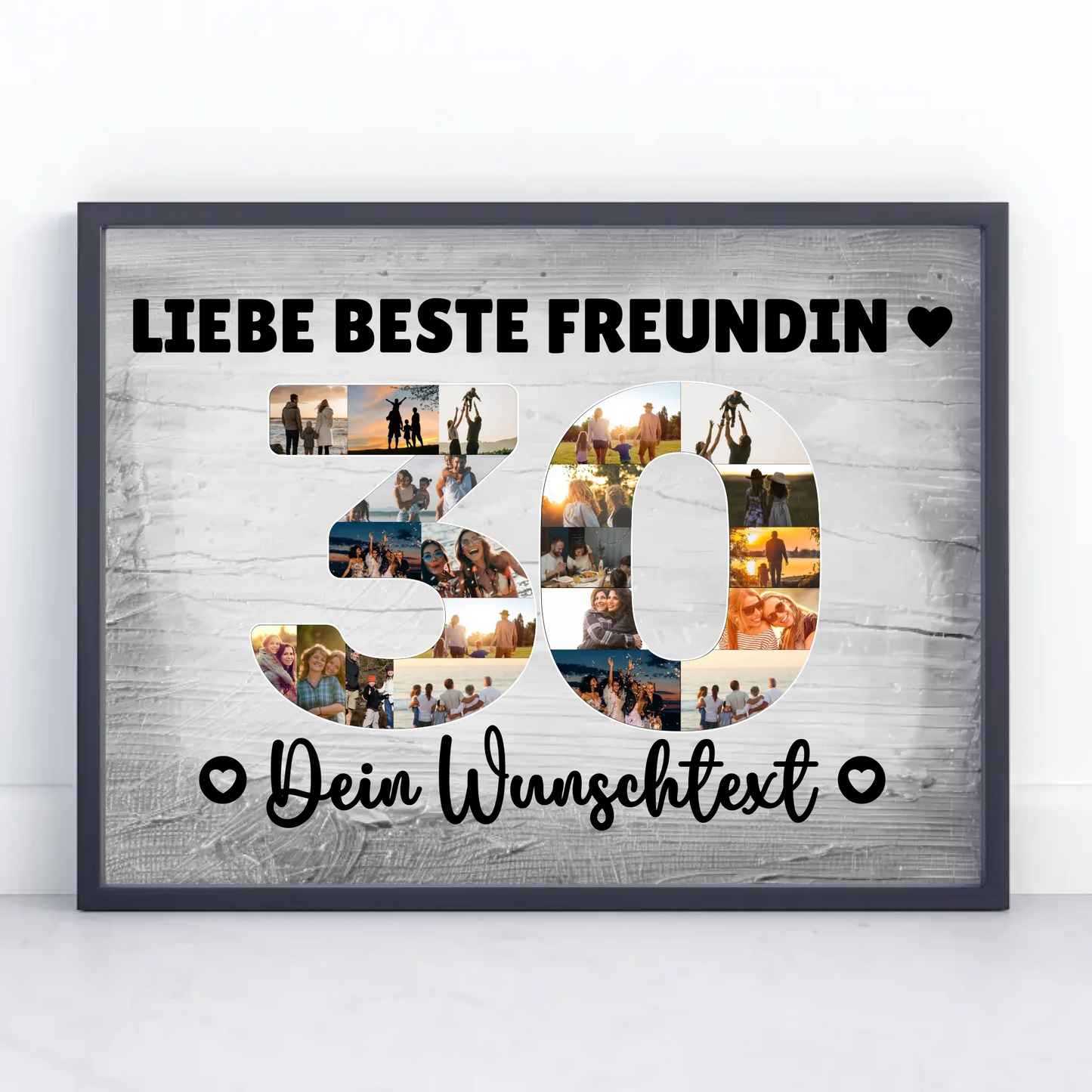 Personalisiertes Poster mit Wunschtext zum 30 Geburtstag Freundin