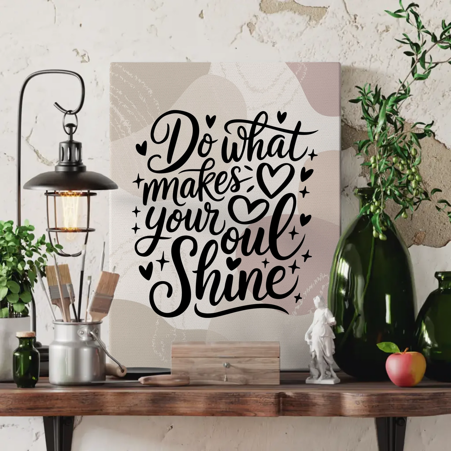 Spruch Leinwand Do what makes your soul shine personalisiert