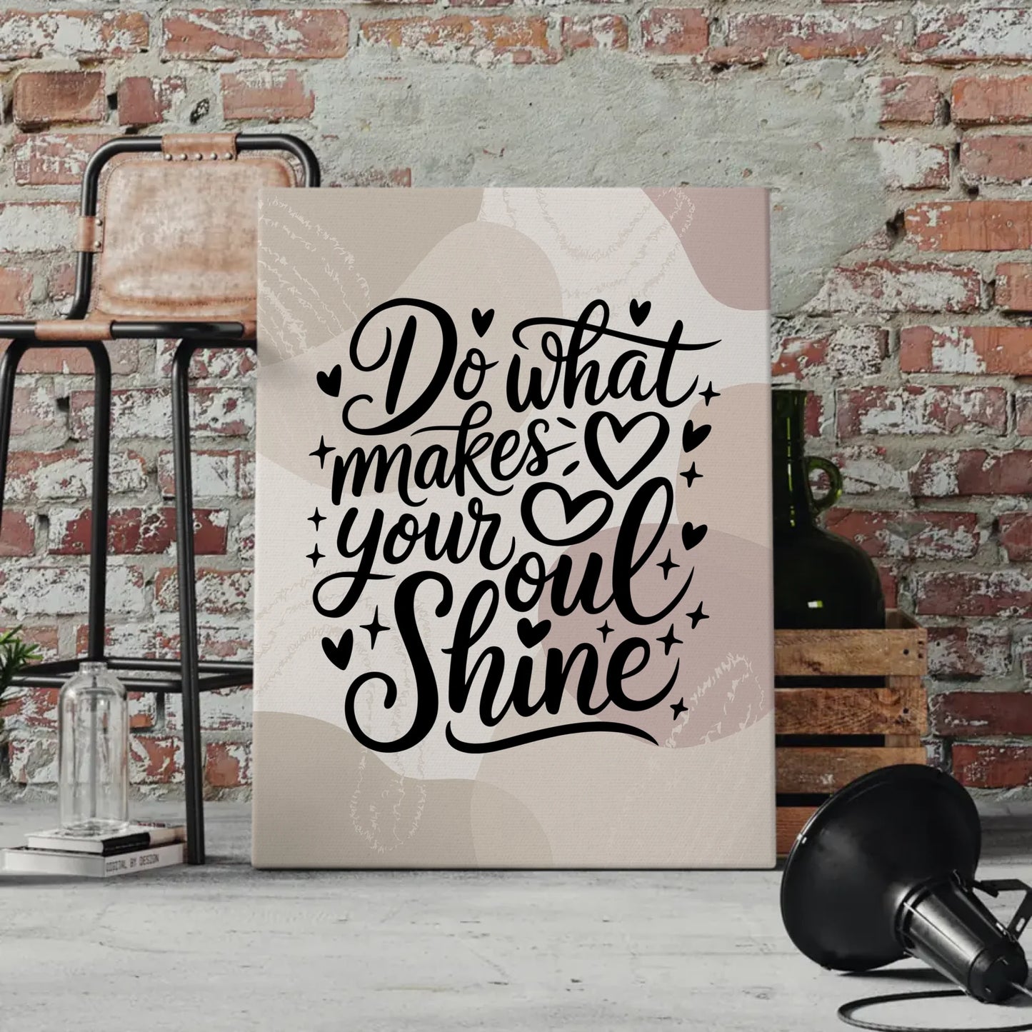 Spruch Leinwand Do what makes your soul shine personalisiert