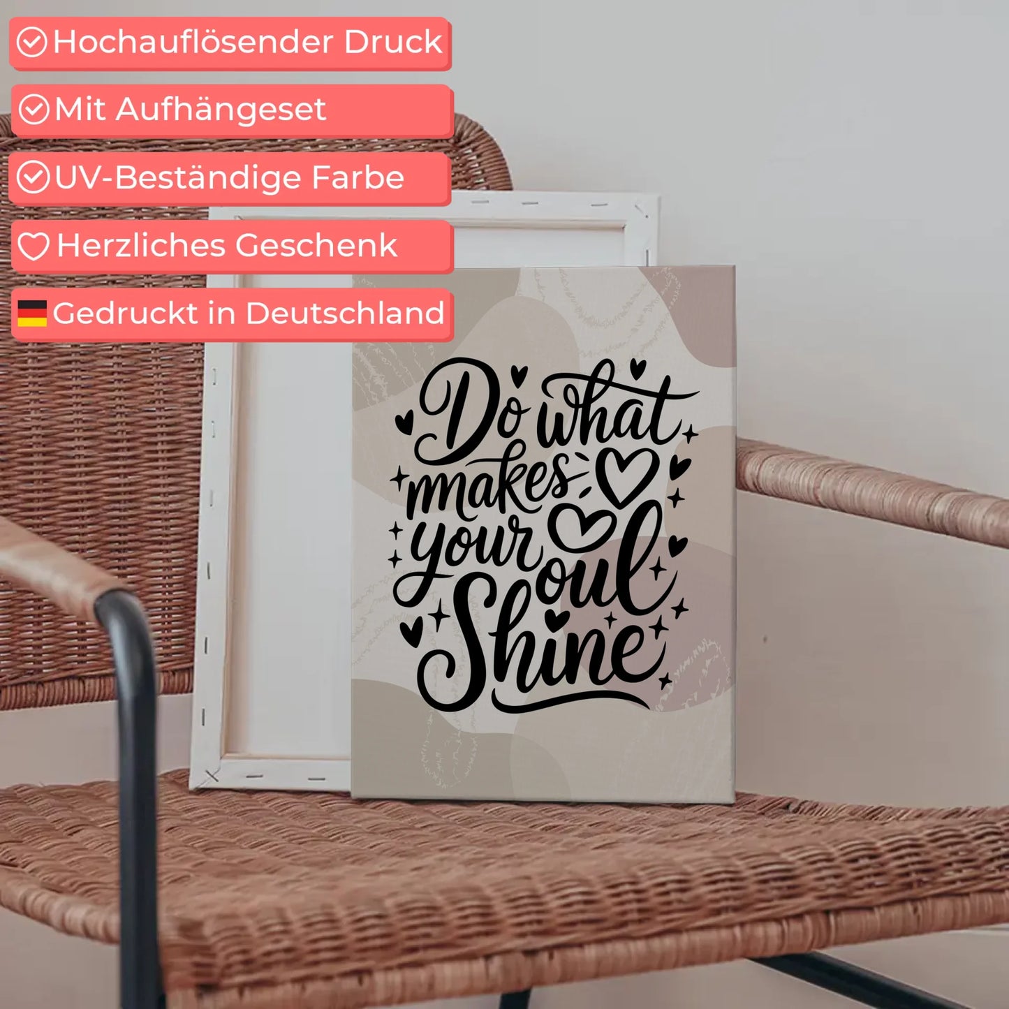 Spruch Leinwand Do what makes your soul shine personalisiert