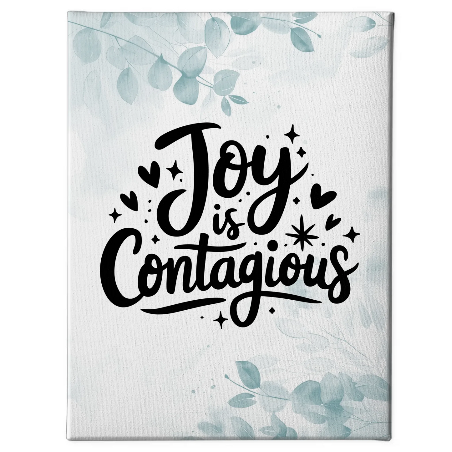 Personalisierte Leinwand Spruch Joy is contagious Geschenk