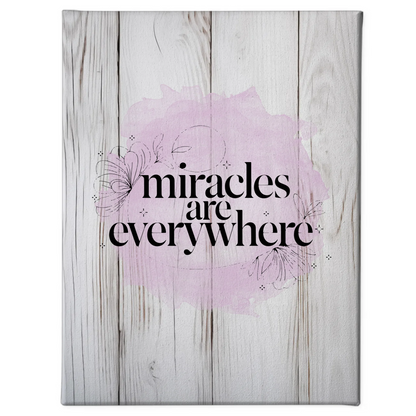 Personalisierte Sprüche Leinwand Miracles are everywhere Decor